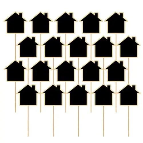Produktbild: HOODANCOS Mini-kreidetafel-schilder 20 Stück Hausform-aufsätze für Tischnummern Gartendeko Hochzeitsdekoration Bastelideen