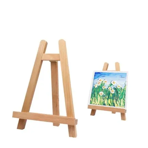 Produktbild: HOODANCOS 27 5 Cm Mini-staffelei Mit Stativ Zum Ausstellen Von Farben Kunstwerken Und Fotos Aus Holz Für Künstler