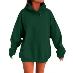Produktbild: Hoodie Damen 2024,Blakely Damen Hoodie,Hoodie Damen Pullover mit Kapuze Loser Fit Freizeit Sport Sweatshirt Oversize Kapuzenpullover Tops Unifarben Sweatshirt mit Kapuze,Grün,M