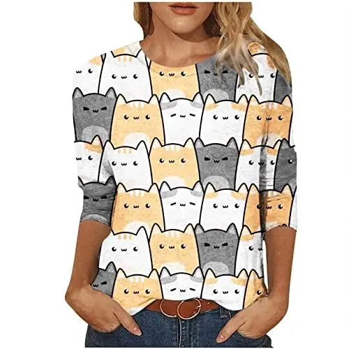 Produktbild: Hoodie Decke Pullover Für Damen Warmer Ethno Bluse Kleid Long Aztekisch Herbst Langärmlig Pullover Frau Passform Dicke Rundhals Orange