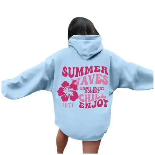 Produktbild: Hoodie Jacke Damen Freizeit Strickpullover Basic Pullover Damen Sportshirt Elegant Freizeitjacke Sportbekleidung Pullover & Strickjacken Für Damen Oberteil Sweatjacke Mit Kapuze（1-Light Blue，3XL）
