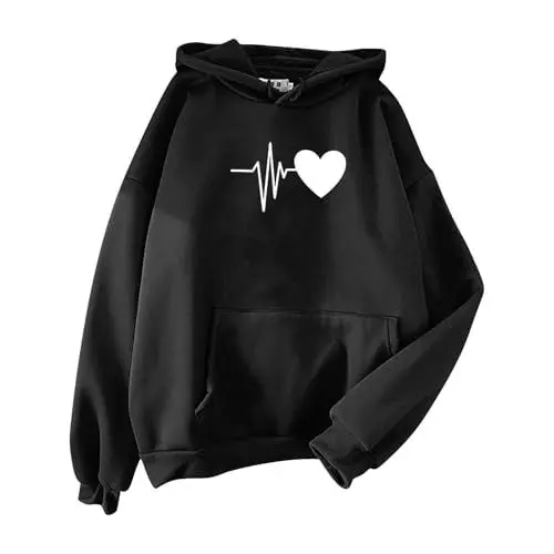 Produktbild: Hoodie Oversized Damen Kapuzenpullover Blau Sweatshirt Mit Zipper Damen-Pullover, Weinrot Sweatjacken Fuer Hoody Kapuze Lang Bordeauxrot Aesthetic Sublevel Pullover 158 Mädchen Baumwollpullover