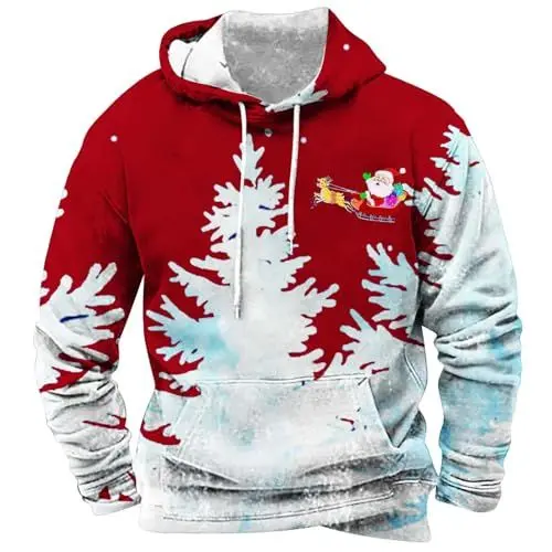 Produktbild: Hoodie mit Kapuze Herren Hoodie Herren Gr L Pullover Herren XXXL 3XL Lightweight Hoodie Herren Weihnachtspullover Herren Kuschelig Hoodie Herren Langarm Feinstrickpullover Herren Jungs Sale