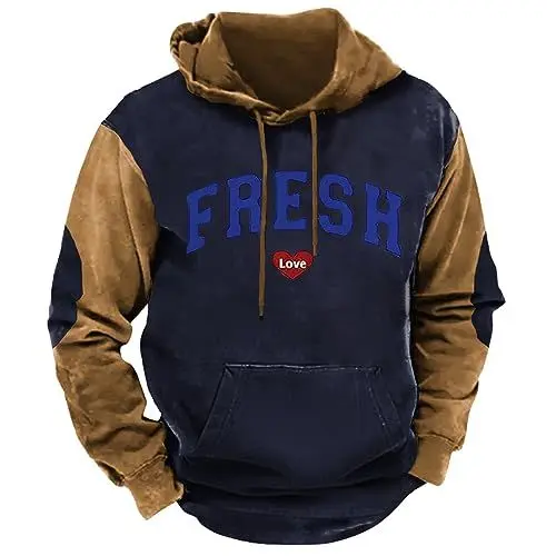 Produktbild: Hoodies Herren Pullover Männer Fliegerjacke Herren Grauer Hoodies Herren Sportbekleidung Herren Shirt Hoodie Lammfelljacke Herren Anzüge Cordjacke Herren Schwarze Weste(Navy,3XL)