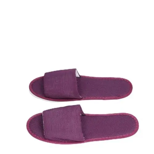 Produktbild: HOOLEEY 20 Pairs Breathable Soft Hotel Disposable Slipper Portable Linen Guest Slipper for Traveling Men and Women Hotel Spa Slippers Closed Toe Home Guest Slippers for Adult for Men and Women (Lila)