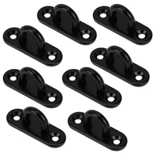 Produktbild: HOOPOE Augplatte Edelstahl,8 Stück Wandöse,Decksplatte Karabiner für Aufhängen von Gegenständen,Hängesessel,Decken Wand- Befestigung