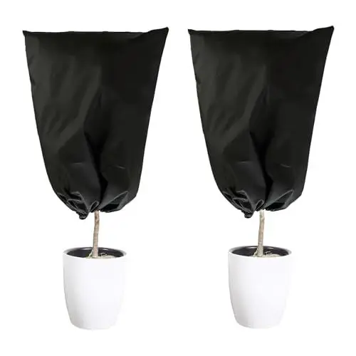 Produktbild: HOOPOE Pflanzenschutz Winter Kübelpflanzen, 2 Stück Winterschutz für Kübelpflanzen,Pflanzen Winterschutz Draußen 80x100cm,Schutzhülle Pflanzen Winter,Winterschutz für Pflanzen (80x100cm)