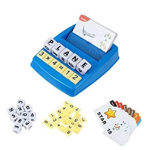 Produktbild: HOOTNEE 1 Satz Englische Spiele Entwickelt Alphabet Spielzeug Mathe Lernkarten Passendes Buchstaben Spielzeug Lern Mathe Spielzeug Alphabet Blöcke Lern Puzzle Wörter Lernspielzeug
