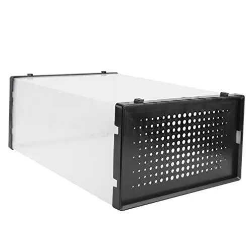 Produktbild: HOOTNEE Transparenter Schuhbehälter Haushalt Verdickte Schuhaufbewahrungsbox Platzsparend Stapelbar Schuhorganizer Mit Klappdeckel