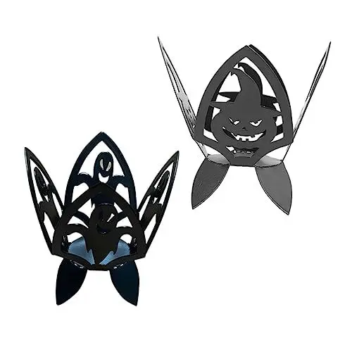 Produktbild: HOOTNEE 2-teiliger Kerzenhalter Aus Eisen in Kürbisform Für Halloween-Dekorationen Gruselige Und Lebendige Halloween-atmosphäre Tischdekoration
