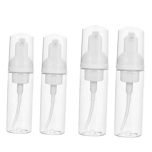 Produktbild: HOOTNEE 4 Stück 50 Ml 60 Ml Nachfüllbare Wiederverwendbare Umwelfreundliche Reisen Sprühflaschen Einfach Bedienen Vielseitig Wasser Flüssigseife Shampoo Lotion