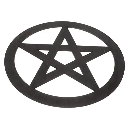 Produktbild: HOOTNEE Geschnitzte Holzaltarverzierung Mit Pentakel Handgefertigte Holzdekoration Für Spirituelle Praktiken Ideal Für Wicca Und Pagan Rituale Naturbelassenes
