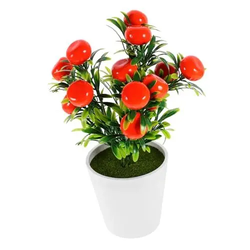 Produktbild: HOOTNEE Faux Bonsai Baum Gefälschte Bonsai Obst Künstliche Pflanze Für Wohnzimmer Pflegeleicht Decor