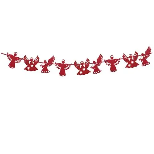 Produktbild: HOOTNEE Schnur Veranstaltungsbedarf weihnachtsschmuck Weihnachten papiergirlande hängende wimpel Weihnachts Girlande Weihnachtsdekoration hängende Fahne Banner Dekorationszubehör rot