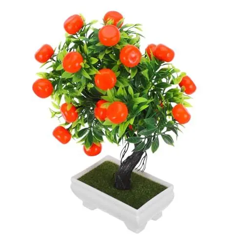Produktbild: HOOTNEE Simulierter Obstbaum Kunst-Bonsai Pflegeleichte Kunstpflanze Für Zuhause
