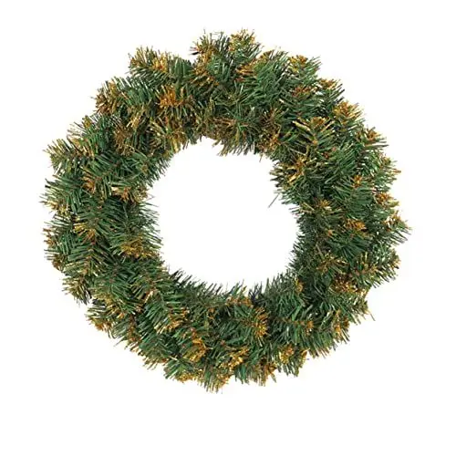 Produktbild: HOOTNEE unbeleuchteter weihnachtskranz Türkranz vorn Kranz für Haustür Christmas Garland with Lights weihnachsgirlanden mit Beleuchtung Dekor Weihnachtsgirlande Weihnachtskiefernkranz LED