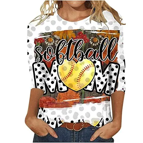 Produktbild: HOOUDO Bluse Damen Langarm Damen mit Dreiviertelärmeln, Rundhalsausschnitt, T-Shirt, St. Patricks Day, Bedruckt, lose, seitlich Geteilte Tunika-Bluse Satin Oberteil Damen (Coffee, XXL)
