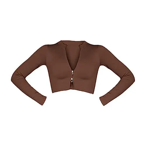 Produktbild: HOOUDO Damen Langarm Oberteil Nahtlose Yoga-Kleidung Fitnessanzug Sport Yoga Lange Ärmel Damen Kleidung Angebote