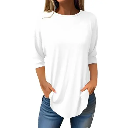 Produktbild: HOOUDO Outlet Angebote Sale Damen Damen Tshirt Dunkelblau T Shirt Folien Zum Aufbügeln Shirt Damen Elegant Grau Musselin Bluse Damen Long Halterneck Top Damen Sale Angebote Bestellung