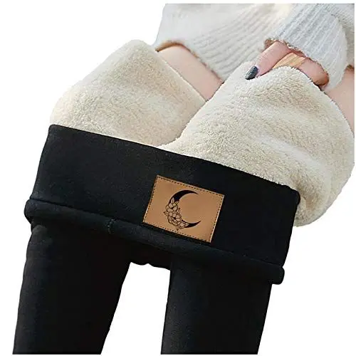 Produktbild: HOOUDO Sale Angebote Blitzangebote Hosen Frauen Hosen Enge Blumenleggings Mond Winter samt warme Schilderhosen Zweireihiger Kombinierter Schuhschrank Aus 9-Fach Vliessto Meine Bestellungen Anzeigen