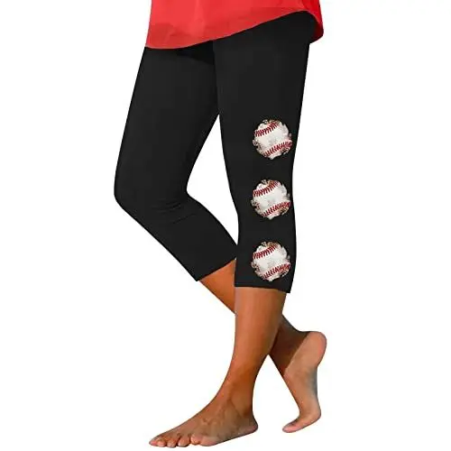 Produktbild: Luckywaqng Damenleggins 3/4 Damen-Leggings für die ganze Saison, Bedruckt, elastisch, schlank, lässig, Stretch Damen Kleider Sexy (E, XXL)