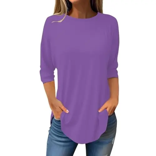 Produktbild: HOOUDO Sale Angebote Damen Sale Shirt Bordeaux Damen Damen Top Asymmetrisch Leinenbluse Damen Lang T Shirt 140 Maedchen T Shirt Marineblau Damen Damen Blusenshirt Schwarz Meine Bestellungen Sale