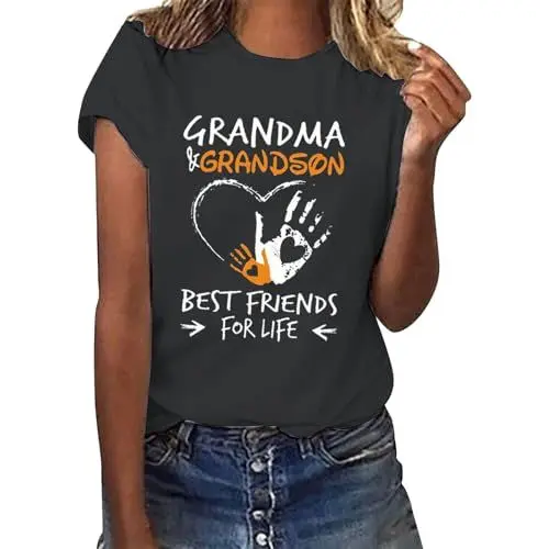 Produktbild: HOOUDO Sale Angebote Sale Angebote Casual Letter Baseball Print Shirt Tops Rundhals Kurzarm T-Shirt Sachen Für 12 Jährige Jungs Gartenkleidung Damen Tshirt Damen V Ausschni Sale Angebote Bestellung
