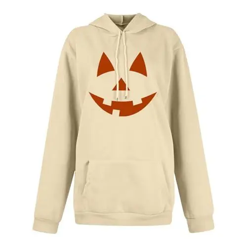 Produktbild: HOOUDO Sale Angebote Sale Angebote Halloween Damen Winter Lockeres Kapuzenpullover Mode Druck Lässiges Damen Sweatshirt Damen Pullover Elegant Oversize Shirt Damen Baumw Meine Bestellungen Anzeigen
