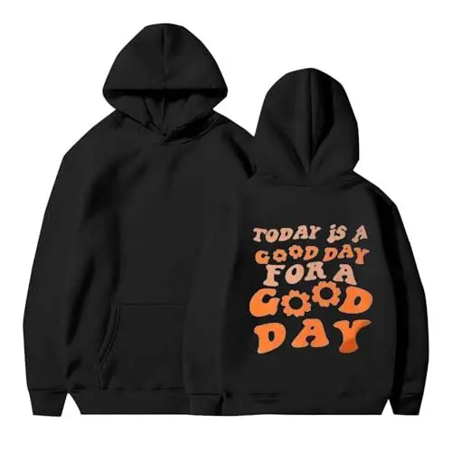 Produktbild: HOOUDO Sale Angebote Sale Angebote Mädchen Damen Puff Hoodies Niedliche Grafik Gedruckt Langarm Pullover Sweatshirts Preppy Kleidung Teenager Mädchen & Pyjama Schwarze SWEA Sale Angebote Bestellung