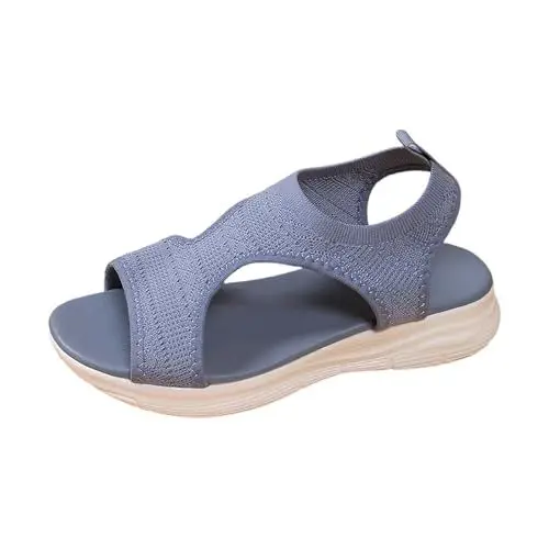 Produktbild: HOOUDO Same Day Angebote Sale Sandalen Sommer Damen Waschbare Slingback Orthopädische - Bequeme Sommerschuhe Römersandalen Leichte Mesh Weiche Sohle Wandersandalen Damensan Sale Angebote Bestellung