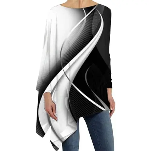 Produktbild: HOOUDO Sonderangebote Restposten Kleidung Damen Oberteile Damen Kurzarm Shirt 3/4 Arm Shirt Damen Baumwolle Bunt Grüne Bluse Damen Elegant Spaghetti Top Damen Lang Meine Bestellung Sale