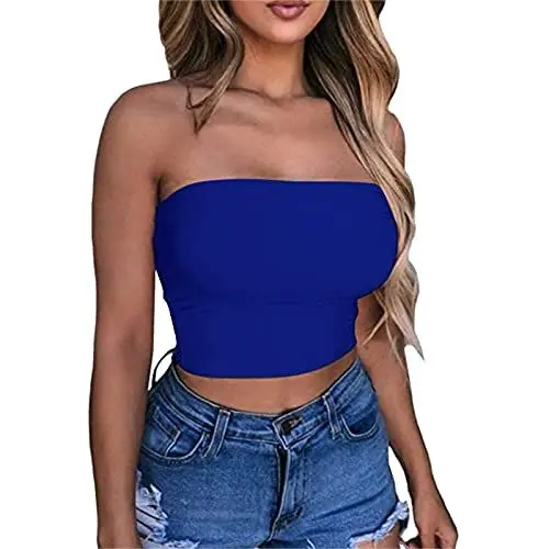 Produktbild: HOOUDO Sonderangebote Schnäppchen Häkeloberteile Damen Sommer Bunte Oberteile Damen Lange Blusen Damen Sommer Oberteil Mit V Ausschnitt Basic Top Damen Neckholder Meine Bestellungen Anzeigen 24