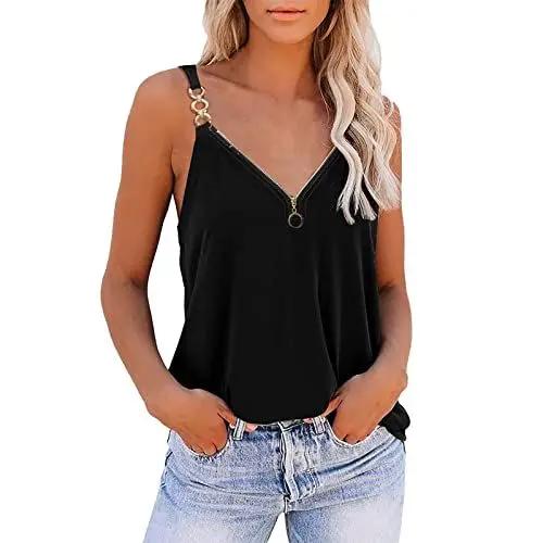 Produktbild: HOOUDO Sonderangebote Schnäppchen T-Shirt Jugendliche Mädchen Durchsichtige Blusen Stretch Top Damen Sexy Tank Top Damen Loose Fit Summer T Shirt Damen Meine Bestellungen Anzeigen 24