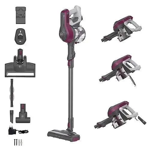 Produktbild: Hoover Akku-Staubsauger ohne Beutel + Tierdüse I bis zu 120 m² mit 1 Akkuladung I Staubsauger kabellos mit LED, XL Staubbehälter & Parkfunktion I Akkusauger mit Fugendüse & Staubbürste (HF110P)