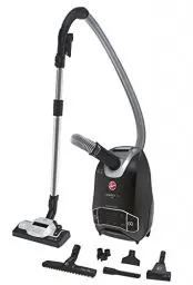 Produktbild: Hoover Bodenstaubsauger mit 5 L Beutel – extra leiser Staubsauger (64 dBA) mit Schmutzsensor & Beutelentsorgungssystem – PET Edition mit Tierdüse (HE720PET)