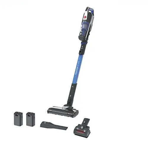Produktbild: Hoover H-Free 500 Pets HF522STPE Akku-Staubsauger ohne Beutel + Tierdüse – bis 60 Min Laufzeit mit 2 Akkus – kabelloser Staubsauger mit LED & Parkfunktion