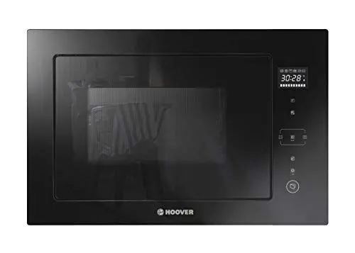 Produktbild: Hoover H-MICROWAVE 500 HMBG25/1GDFB, integrierte Mikrowelle mit Grill, 25 l, Digital, rahmenlos, 5 Leistungsstufen, 6 automatische Programme, Drehteller 31,5 cm, Quick Start, 900 W/1000 W, Schwarz