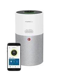 Produktbild: Hoover H-PURIFIER 300 Luftreiniger – mit HEPA-13 Filter für bessere Luftqualität – Luftmesser mit CO-Warnsystem – mit App steuerbar – 360º Luftstrom für Räume bis 100 m² (HHP30C)