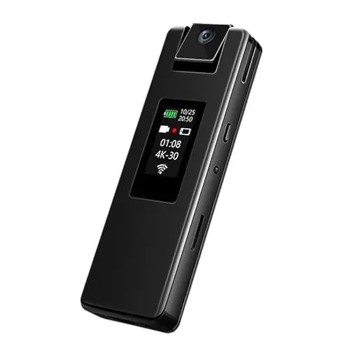 Produktbild: HopeGem UHD 3840×2160P 4K Körperkamera - Mini Sport Tragbare Body Kameras - 2X Zeitlupe - P2P Hotspot - LCD Display – Bewegungserkennung(UHD 4K)