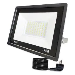 Produktbild: Hopelit 50W LED Strahler, Led Strahler Außen Warmweiß Licht, IP66 Wasserdicht LED Fluter mit Stecker, Superhell Scheinwerfer für Garten, Garage, Patio etc.