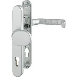 Produktbild: HOPPE Wechselgarnitur Liverpool | PZ 92 mm| Haustür-Garnitur | Schmalschild | silber | Drücker-Knopf