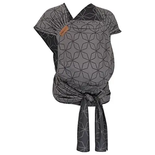 Produktbild: Hoppediz Hop-Tye Advanced - 4-in-1 Babytrage für Neugeborene ab Geburt - Halfbuckle Tragehilfe mit Tuchträgern - mitwachsend bis 20 kg - Design Malmö stone
