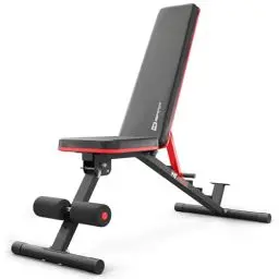 Produktbild: Hop-Sport Hantelbank HS-2050HB, Hantelbank klappbar & stabil, multifunktionale und verstellbare Trainingsbank, bis zu 160 kg belastbar