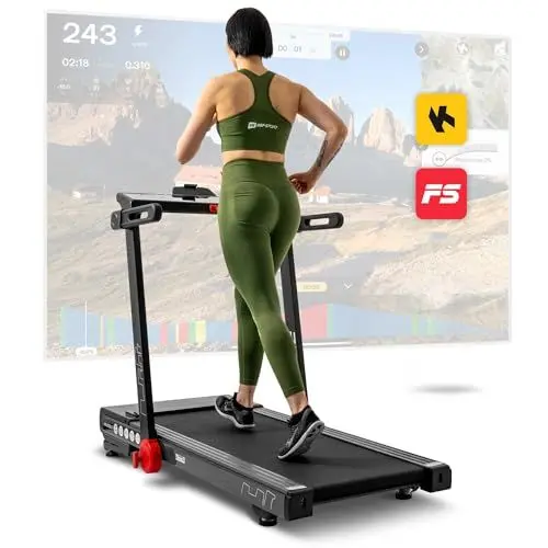 Produktbild: Hop-Sport Aspire Elektrisches Laufband für Zuhause, Walking Pad Klappbar, mit Display & 15° Steigung, 18 km/h Max. Geschwindigkeit, 150 kg Max. Belastbarkeit