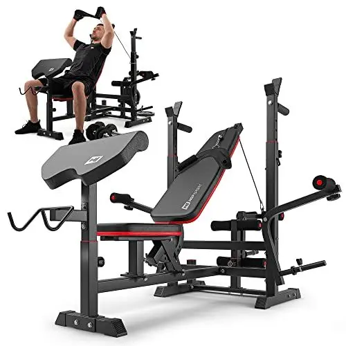 Produktbild: Hop-Sport Multifunktions Hantelbank HS-1075 Kraftstation Trainingsbank Fitnessstation