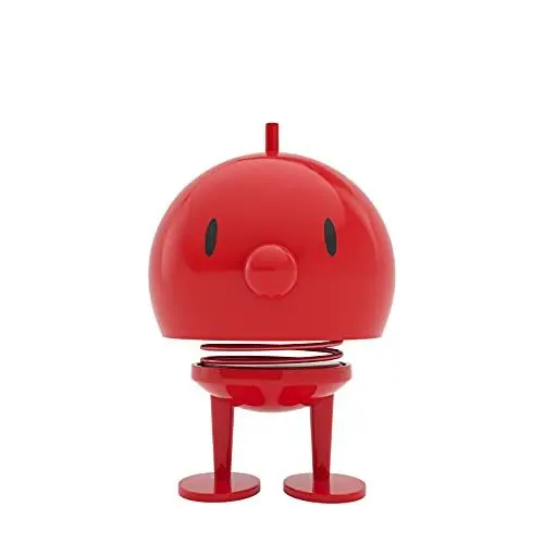 Produktbild: Hoptimist Bumble Wackelfigur & Glücksbringer, Skandinavische Deko Figuren für Wohnzimmer, Schreibtisch, Büro, Bürodeko & Lustige Kleine Geschenke, 10 x 10 x 15 cm, Large, Rot