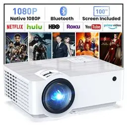 Produktbild: HOPVISION Beamer, Full HD 1080P Beamer Bluetooth 5.1, Tragbare Mini Beamer 4K Heimkino Unterstütz, 200