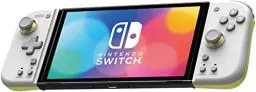 Produktbild: HORI Nintendo Switch Split Pad Compact (Hellgrau x Gelb) Ergonomischer Controller für den Handheld-Modus - Offiziell lizenziert -(OLED-Modell)