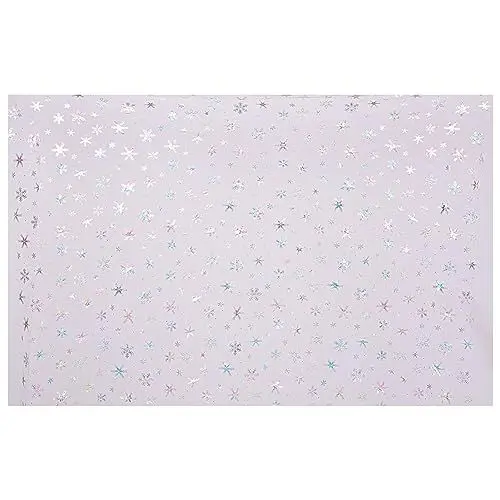 Produktbild: HORIALENCE 1 Blatt Snowflake Stoff Weihnachtsdekoration aus Stoff Chiffon Stoff Quilten dekorativer nähstoff Stoff zum Nähen selber Machen Nähen von Stoffen Multifunktions-Nähstoff Nylon