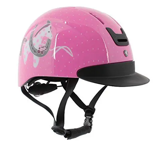 Produktbild: HORKA Reithelm Kinder Verstellbar Kunststoff Horsy Größe XS/S Rosa Reitkappe
